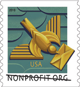 2011 Art-Deco Bird Stamp
