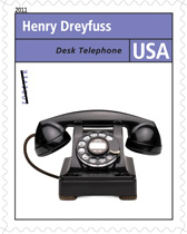 2011 Pioneers of Industrial Design Forever Stamp, Hentry Dreyfuss Desk Phone