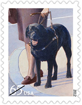 Dogs at Work, 65 cent stamps pay the First Class two-ounce rate