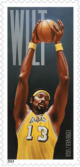 USPS Basketball Stamp, Wilt Chamberlain Stamp 2014