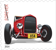 USPS Hotrod Stamp, 2014