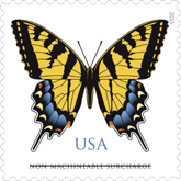 Eastern Tiger Swallowtail Butterfly Stamp, USPS 2015