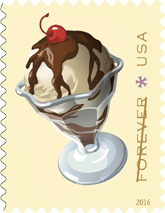 USPS Soda Fountain Forever Stamps 2016