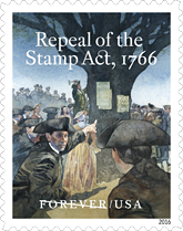 Repeal of the Stamp Act Stamp, USPS 2016
