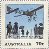 Australia Post - 1914 First Airmail Stamp in 