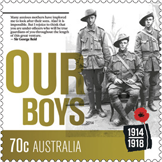 WWI Australia Our Boys Stamp, 2014