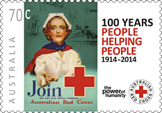 Australia Red Cross Centenary Stamp, 2014