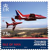 Isle of Man - Royal Air Force Red Arrow stamp issues, 2014