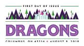 USPS Dragons Stamps - First Day of Issue 2018
