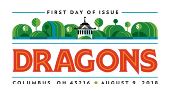 USPS Dragons Stamps - First Day of Issue 2018