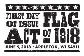 USPS - Flag Act of 1818 Stamp - First Day of Issue, June 9, 2018