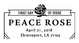 Peace Rose Stamp - First Day of Issue FDOI