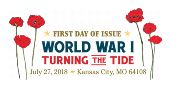 World War 1, Turning the Tide Color Cancel, USPS 2018