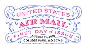 USPS - US Airmail Stamp - First Day of Issue - 2018