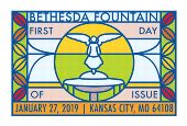 Bethesday Fountain First Day of Issue, FDC 2019