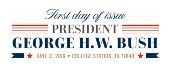 George H. W. Bush First Day of Issue in color