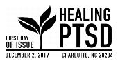 Healing PTSD Stamp, USPS, Black and White Cancel 2019