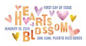Hearts Blossom First Day of Issue, FDC 2019