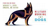 Cancel for Military Working Dogs Stamps 2019