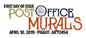 Post Office Murals color cancel, 2019, USPS