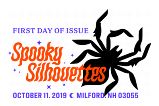 Spooky Silhouettes Stamps, USPS 2019, Color Cancel (Halloween Stamps 2019)
