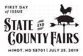 State and County Fairs black and white cancel