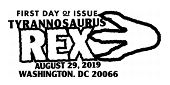 Tyrannosaurus Rex Black and White Cancel