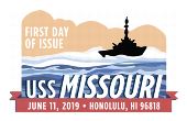 USS Missouri First Day of Issue in color