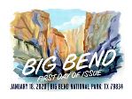 USPS, Big Bend First Day of Issue, color cancel, 2020