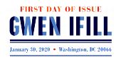 USPS, Gwen Ifill, color cancel, 2020