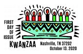 USPS, Kwanzaa Cancel in color, 2020