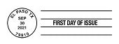 Day of the Dead First Day of Issue black and white cancel