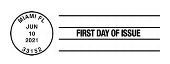 USPS First Day of Issue, Emilio Sanchez, Color Cancel, 2021