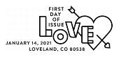 Love Black and White Cancel, First Day of Issue, 2021