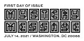 USPS Mystery Message Cancel in Black and White, 2021