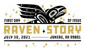 Raven Story Cancel USPS, Raven Story cancel in color, 2021