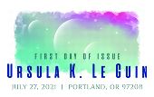 Ursula K. Le Guin USPS, Ursula K. Le Guin cancel in color, 2021