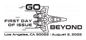 USPS, Go Beyond Stamp Go Beyond cancel First Day of Issue in Black and White, USPS