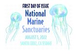 USPS, National Marine Sanctuaries Stamp National Marine Sanctuaries cancel First Day of Issue in color, USPS