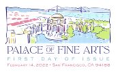 Palace of Fine Arts First Day of Issue in color, USPS
