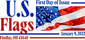 U.S. Flags cancel in color
