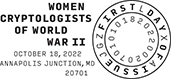 Women Cryptologists of World War II cancel in black and white, USPS