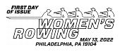 Women's Rowing cancel First Day of Issue in black and white, USPS
