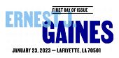 USPS, Ernest J. Gaines cancel Ernest J. Gaines cancel in color, USPS