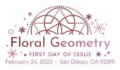 USPS, Floral Geometry cancel Floral Geometry cancel in color, USPS