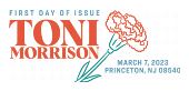 Toni Morrison cancel in color, USPS