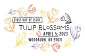 USPS, Tulip Blossoms cancel Tulip Blossoms cancel in color, USPS