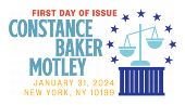 Constance Baker Motley cancel in color, USPS