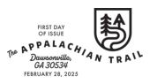 USPS, Applacian Trail cancel Applachian Trail Stamps, USPS