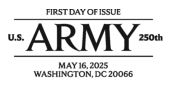USPS, U. S. Army 250th cancel Army, USPS